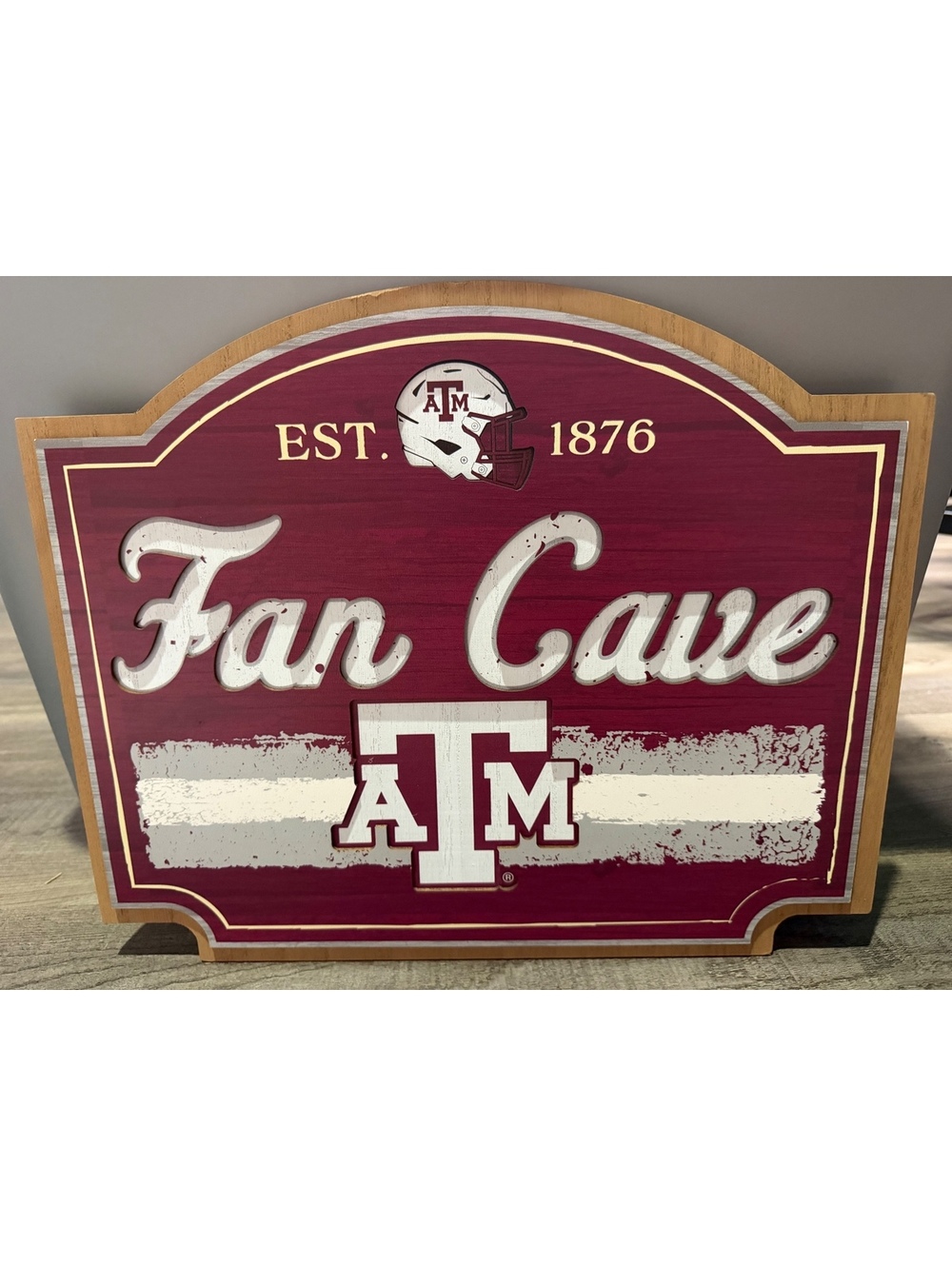 Texas A&M Aggies fan cave sign 15x12.5